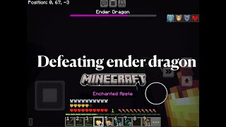 DEFEATING ENDER DRAGON IN MINECRAFT [upl. by Nikita]