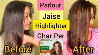 ✅Streax Highlights Hair Color Step By Step Apply  Streax Ultralight Highlight Kit Review in Hindi🔥 [upl. by Canute724]