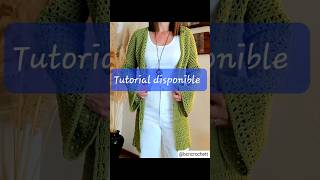 ChaquetaCardiganKimono crochet [upl. by Lanrev942]