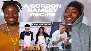 T and Coco Cook a GORDON RAMSAY Recipe  REACTION [upl. by Akeemaj]