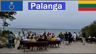 Lithuania Palanga walking on along the main pedestrian avenue towards the Baltic Sea 4K [upl. by Nollaf]