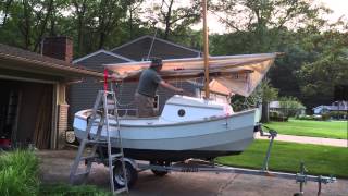 Raising SCAMP sail viewed from starboard [upl. by Nnire183]