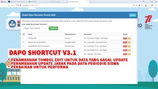 Versi Baru Dapo Shortcut Untuk Update Data Dapodik Lebih Cepat [upl. by Ahtnamas]