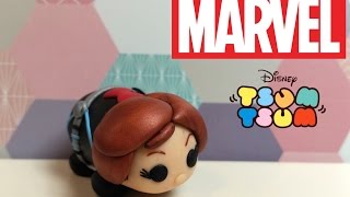 DIY Tsum Tsum Black Widow from Disney Marvel Universe  Polymer clay tutorial [upl. by Lillith464]