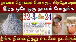 நாளை தோஷம் போக்கும் பிரதோஷம்  இந்த ஒரே ஒரு தானம் போதுங்க  நீங்க நினைத்தது உடனே நடக்கும் [upl. by Oinegue]