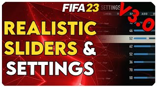 FIFA 23 Gameplay Sliders for More RealisticChallenging Gameplay  Settings amp Sliders V30 [upl. by Hilario]