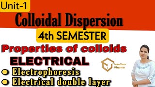 Electrical properties of colloids physical Pharmaceutics IIbpharma4thsemester [upl. by Lemahs]