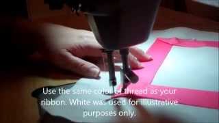 How to Miter Grosgrain Ribbon on a Pillow [upl. by Aaronson645]