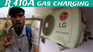 R410A gas charging in Ekma Supaul  EHSAN [upl. by Nivled]