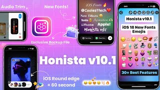 Honista v101 Update Tutorial 🤩  Honista iPhone Story Setting  Honista iOS Fonts Emojis Settings [upl. by Fusuy84]