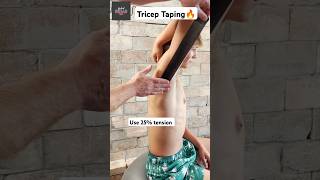 Kinesiology Taping technique for tricep pain Arm pain relief 💯🔥athlete triceps painrelief [upl. by Pearlman]