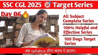 Complete 100 Days Strategy For SSC CGL 2025 🔥 DAY 06  Complete Your Syllabus Timely🎯 ssccglmts [upl. by Scornik]