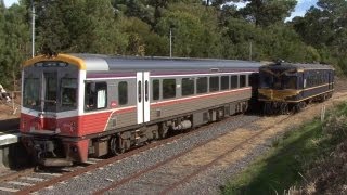 Sprinter Railcars on the Stony Point line Australian Trains [upl. by Areyk]