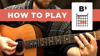 ⭐️ How to play the BFLAT chord Bb easy way amp hard way [upl. by Godding]