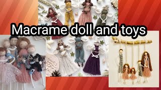 MACRAME DOLLS AND TOYS DESIGNS Macrame doll with wall hanging macrame angel making designs [upl. by Danieu]