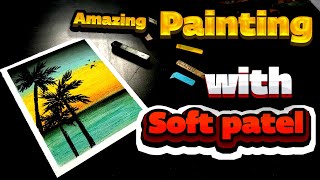 Easy and Simple soft pastel Landscape Painting for Beginners Step by step Tutorial [upl. by Iahc]