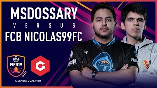 Msdossary vs FCB Nicolas  Gfinity FUT Champions Cup Grand Final FULL match [upl. by Etnoid]