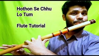 Hothon Se Chhu Lo Tum Flute Tutorial  Song by Jagjit Singh  Flute By Nitish Bansuri class [upl. by Nipahc]