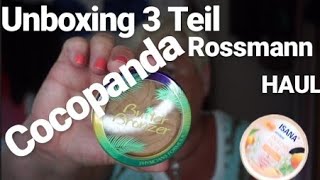 Unboxing 3 Teil Cocopanda Rossmann HAUL Illes Welt [upl. by Accber943]