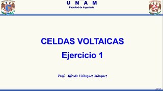 Electroquímica Celdas Voltaicas Ejercicio 1 [upl. by Tellford]