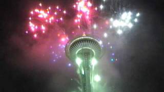 2010 New Years Space Needle Fireworks  Seattle WA  HQ [upl. by Maltz]