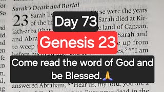 Daily Bible reading plan made easier Day 73 Genesis 23 ESV Tuesday tidings to all 🙋‍♀️ [upl. by Apfelstadt]