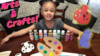 Learn Painting and Colors for kids with Imanis Fun World  Arts and Crafts Time [upl. by Anauqahc405]