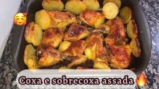 🔥COMO FAZER COXA E SOBRECOXA ASSADA NO FORNO COM BATATAS  visita especial  Nailane Oleisak [upl. by Emily]