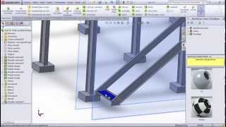 Aula 13  SolidWorks Estrutura Metálica 2º parte a escada [upl. by Kyred679]