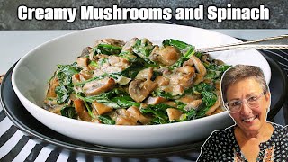 LowCarb Creamy Mushrooms and Spinach [upl. by Rebecka]