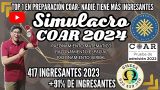 RESOLUCIÓN SIMULACRO COAR 2024 PREPARACIÓN INFORMACIÓN [upl. by Einnahpets173]