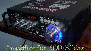 Review mini amplificador de audio Bluetooth 2 canales 300300w 🔊 [upl. by Carlee]