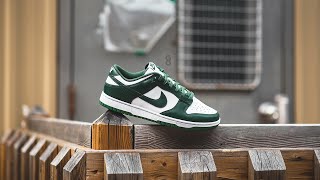 Nike Dunk Low quotSpartan Greenquot Varsity Green Review amp OnFeet [upl. by Gayelord]