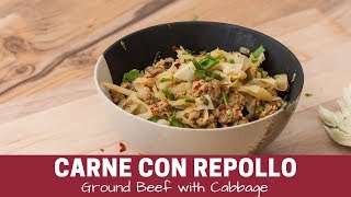 Salteado de Carne con repollo  Receta Keto  Ground Beef and Cabbage Stir Fry [upl. by Eecart]