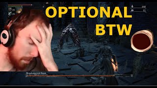 Asmongold vs Blood Starved Beast  Bloodborne  with chat reaction [upl. by Eliathan50]