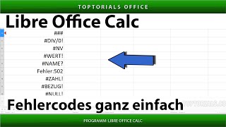 Fehlercodes ganz einfach in LibreOffice Calc [upl. by Hcire]