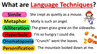 LANGUAGE TECHNIQUES  With Examples [upl. by Sihun]