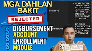 Mga Dahilan Bakit Narereject ang SSS Disbursement Account Enrollment Module [upl. by Ainiger737]