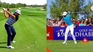 Rickie Fowler Slow Motion Swing DOWN THE LINE AND FACE ON [upl. by Lsiel45]