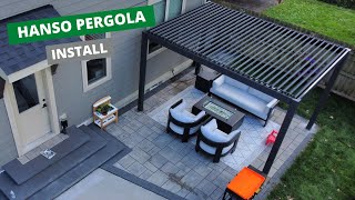 How To Build The Hanso Aluminum Pergola  Freestanding Hanso Pergola Assembly Video [upl. by Ahouh]