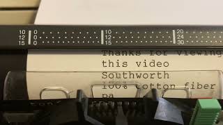 Southworth 100 percent cotton fiber paper and a Smith Corona WordSmith electric typewriter [upl. by Baily]