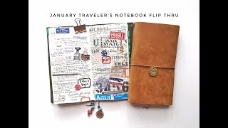 January Travelers Notebook Flip Thru [upl. by Eylk]