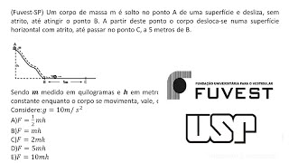 FÍSICA  FUVEST Exercício Resolvido 014 [upl. by Nauqaj765]