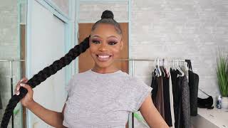 LONG SLEEK Ponytail on 4C Hair  EASY  QUICK  CHEAP [upl. by Prussian]