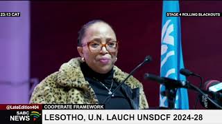 Lesotho UN agency unveil 5year economic development framework [upl. by Lyreb798]