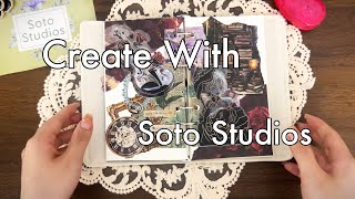 Creative Spreads with Soto Studios🥰  Scrapbook Supplies Junk Journaling  Scrapbooking Idea  ASMR [upl. by Agle244]