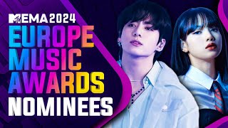 MTV EMA 2024 Nominees  MTV Europe Music Awards [upl. by Eidnim]