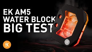 EK AM5 AIO Cooler and Water Block Roundup Test [upl. by Redle115]