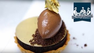 Michelin star pastry chef Luke Butcher creates quotmillionairesquot chocolate tart [upl. by Tertias]