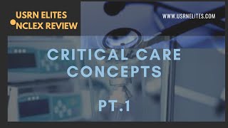 CRITICAL CARE CONCEPTS PT 1 [upl. by Jamilla]